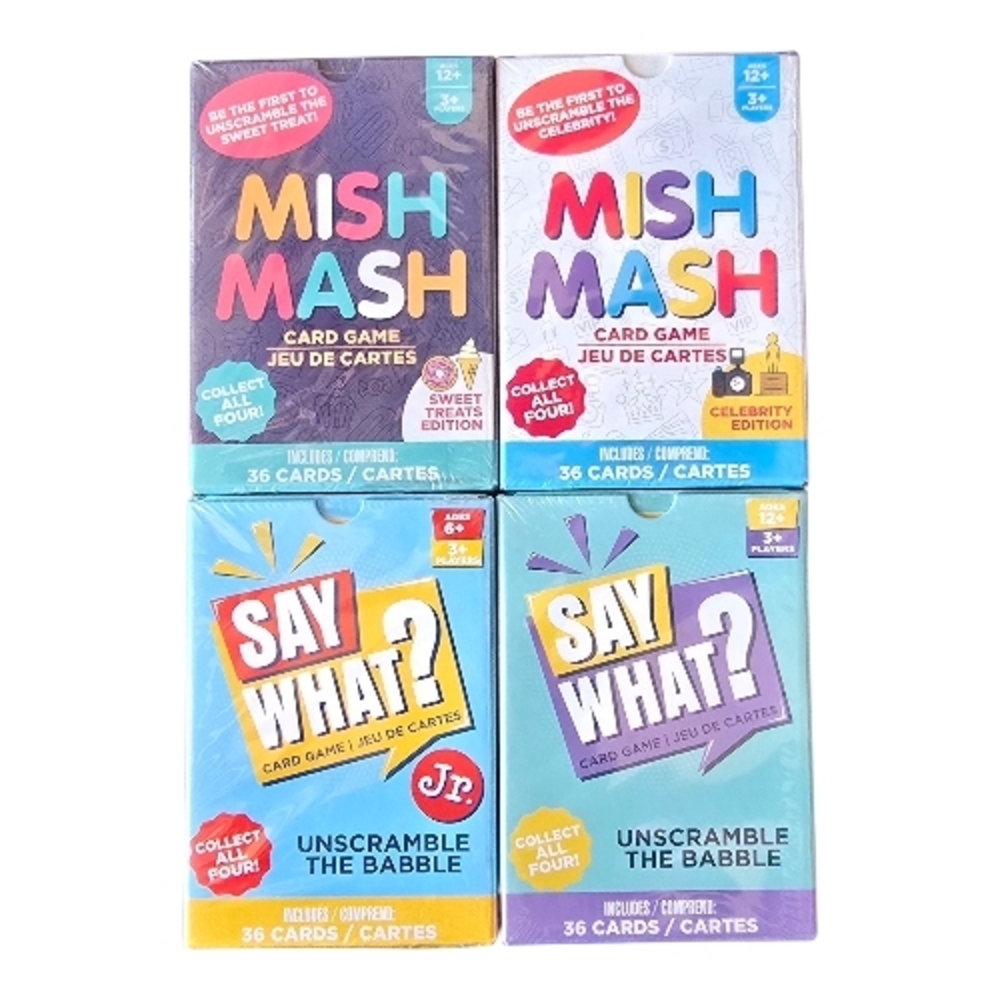 Mish Mash and Say What? Card Game Set - Multicolor